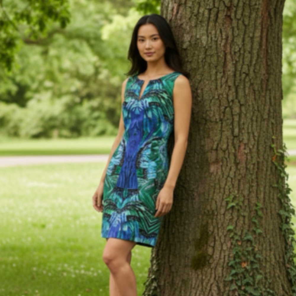 Laundry by Shelli Segal Sleeveless Abstract Mini Dress By Nordstrom